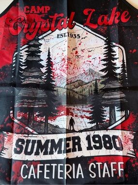 Camp Crystal Lake Cafeteria Staff Apron Friday The 13th Jason Voorhees Horror